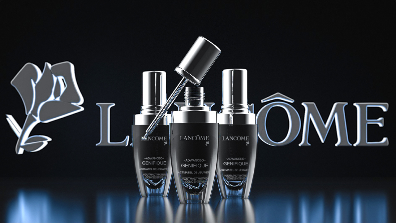 兰蔻小黑瓶建模渲染