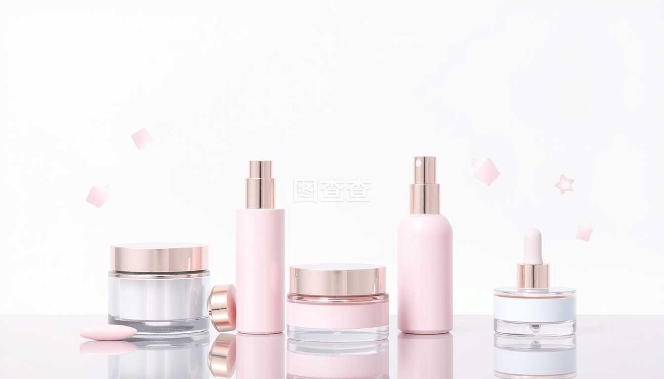 为广告或杂志背景设计化妆品产品模板.3d写实矢量图示.eps10.为广告或杂志背景设计化妆品产品模板.3d写实矢量图示