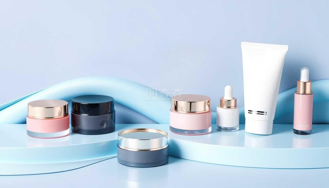 为广告或杂志背景设计化妆品产品模板.3d写实矢量图示.eps10.为广告或杂志背景设计化妆品产品模板.3d写实矢量图示
